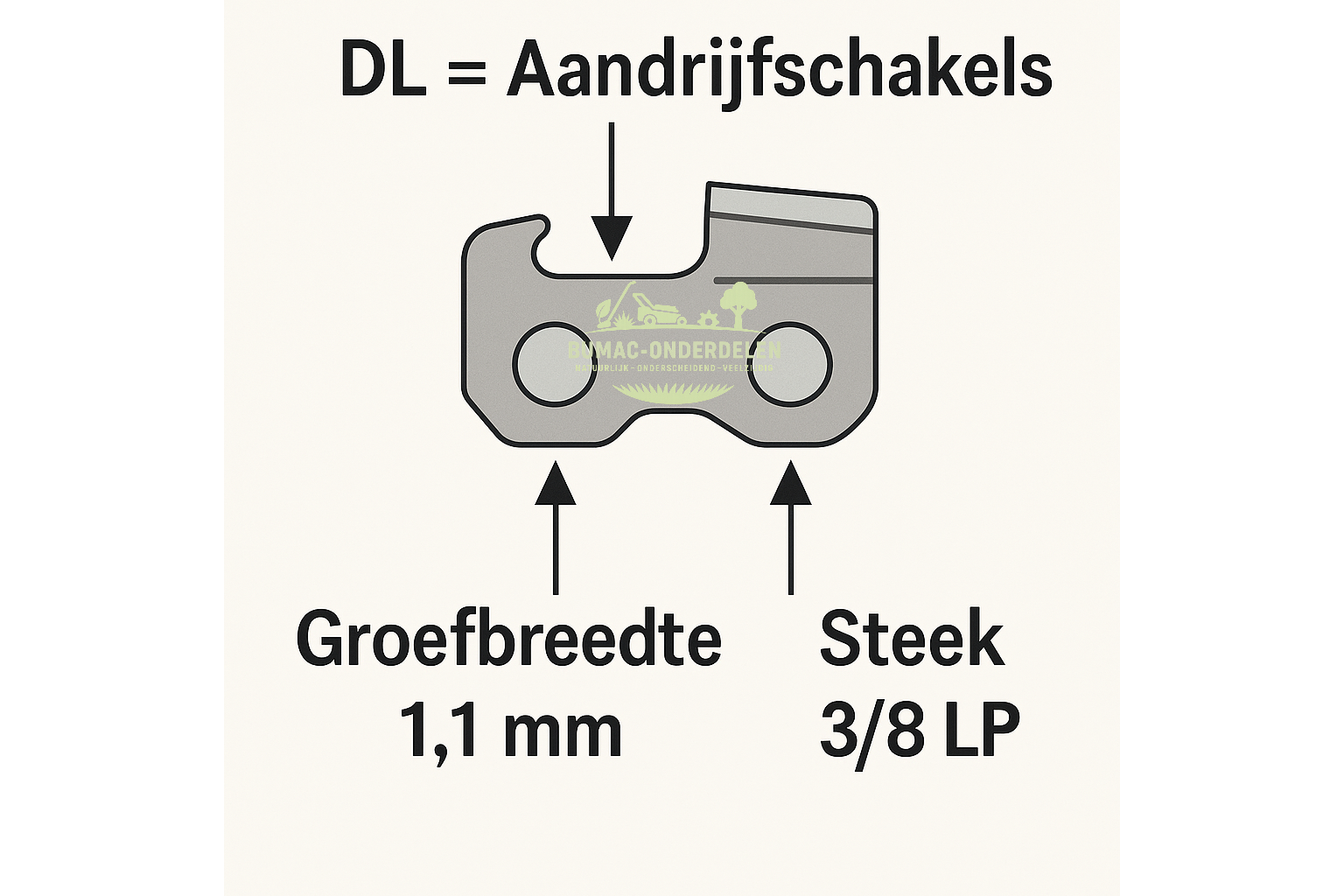 3/8 LP 40DL zaagketting semi-pro | Onderdeel