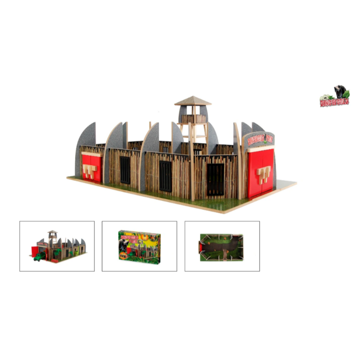 DinoWorld dinosaurus park met uitkijktoren 55,5×65,5×30 cm – Speelgoed dinosauruspark