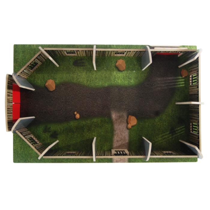 DinoWorld dinosaurus park met uitkijktoren 55,5×65,5×30 cm – Speelgoed dinosauruspark