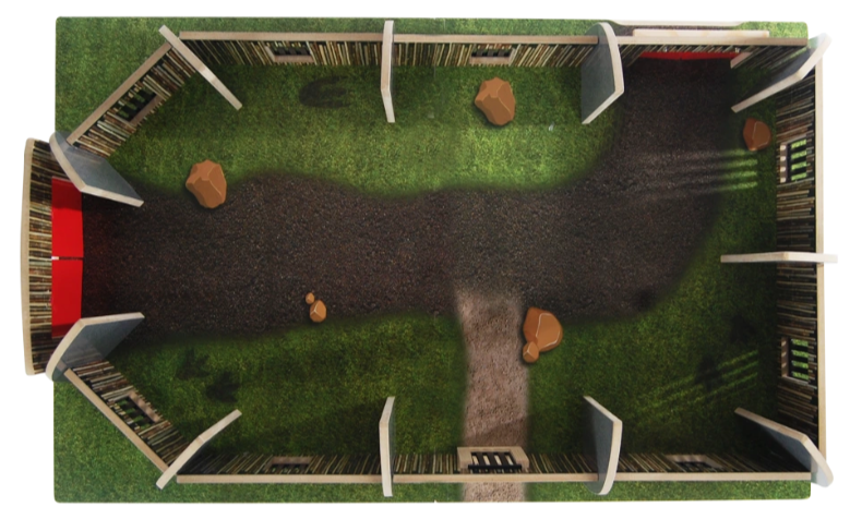 DinoWorld dinosaurus park met uitkijktoren 55,5×65,5×30 cm – Speelgoed dinosauruspark