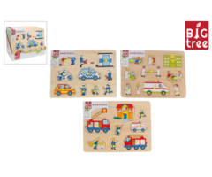 Big Tree hulpdiensten knopjespuzzel speelgoed onderdeel 30×22 cm