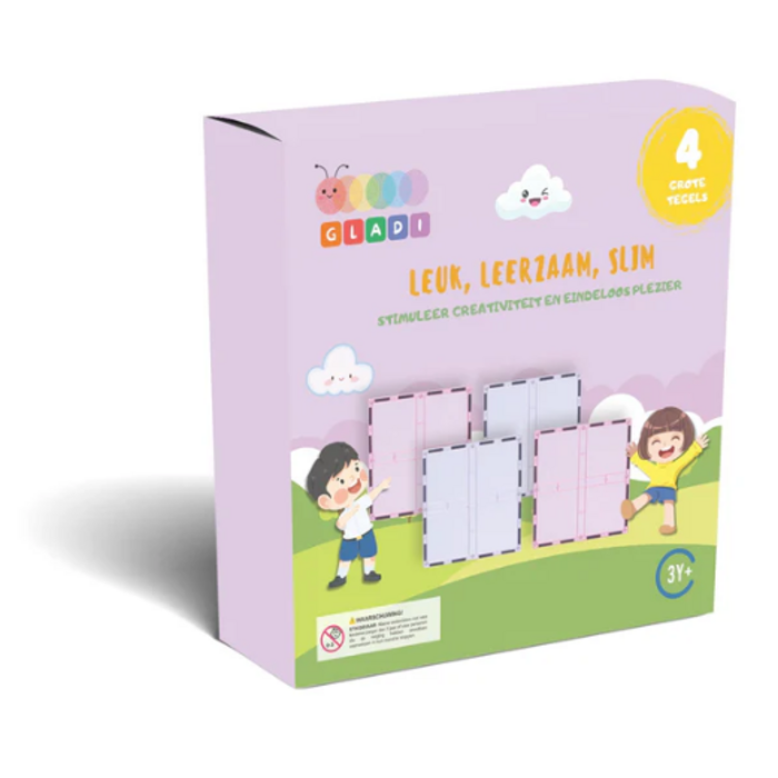 Gladi Tiles uitbreidingsset 4 grote tegels 2×2 | Onderdeel