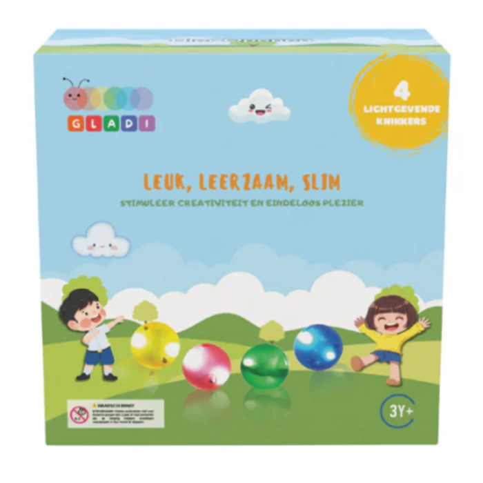 Gladi Tiles uitbreidingsset 4-delige LED knikkers | Onderdeel