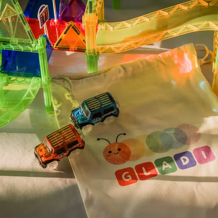 Gladi Tiles uitbreidingsset 2 racebaan auto’s | Onderdeel