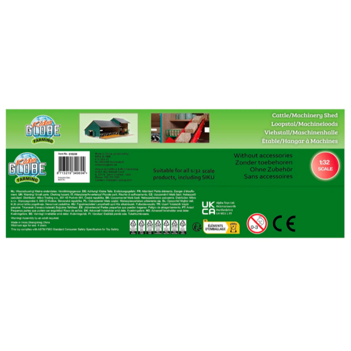 Kids Globe stal met landbouwloods 1:32 55x72x31 cm onderdeel