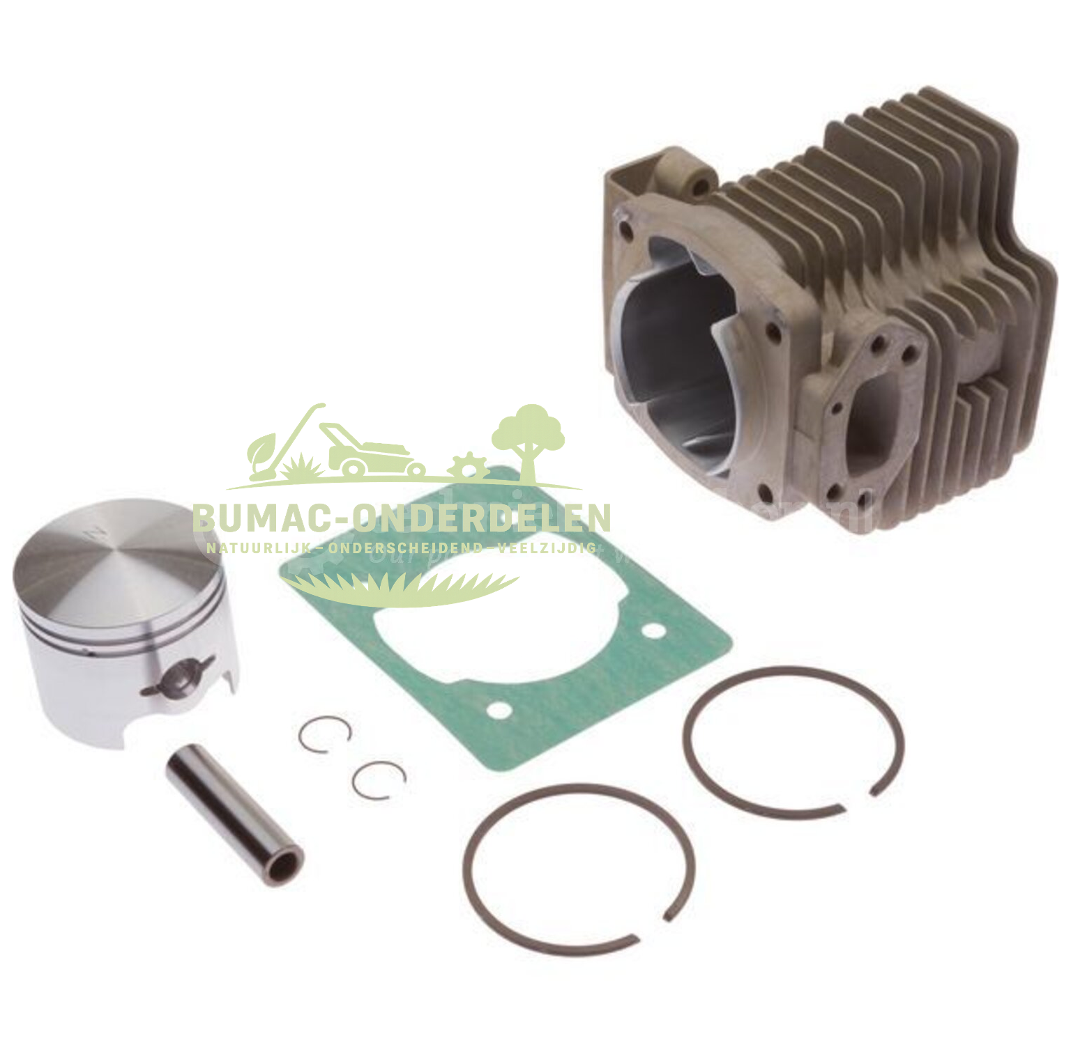 EMAK cilinder + zuiger set voor Oleo-Mac BV162, BV163, Efco SA162, SA2062, bosmaaiers en andere tuinmachines met EMAK motorblok 56522024