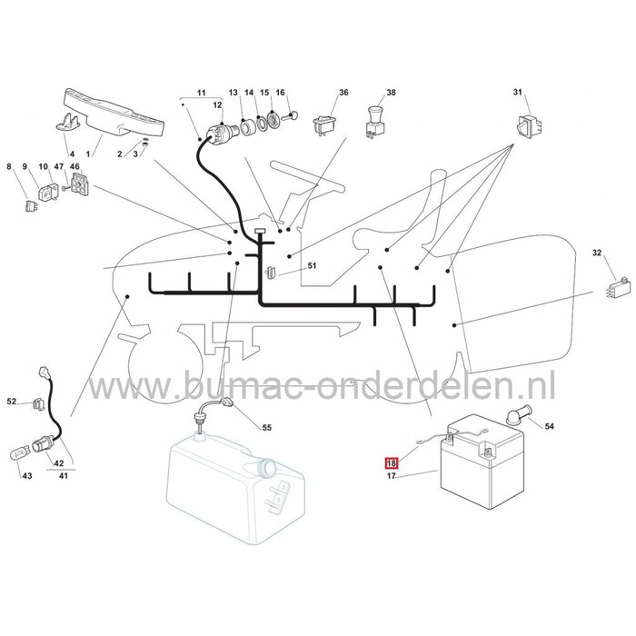 Klem voor Accu CASTELGARDEN - STIGA - ALPINA - MOUNTFIELD Zitmaaier - Frontmaaier - Tuintrekker, Accuklem