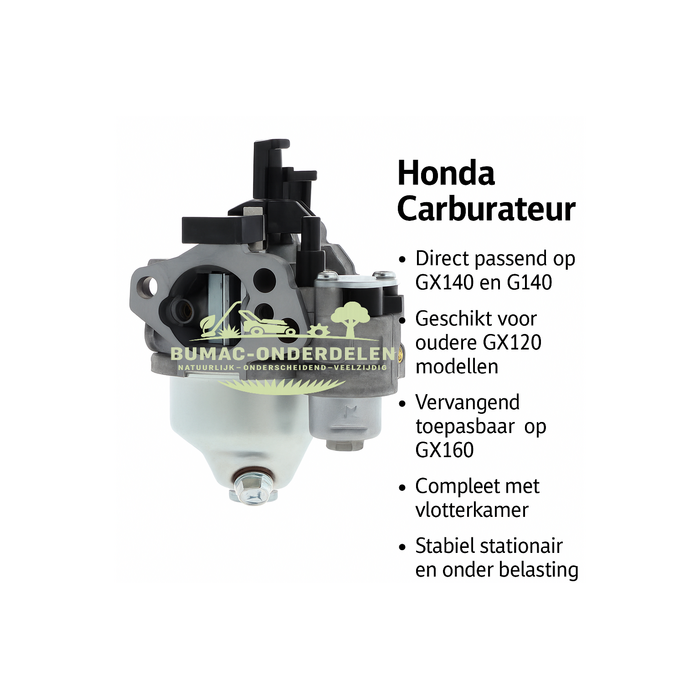Honda carburateur onderdeel voor GX140 – G140 – GX120 (vroeg) en GX160 | Onderdeel