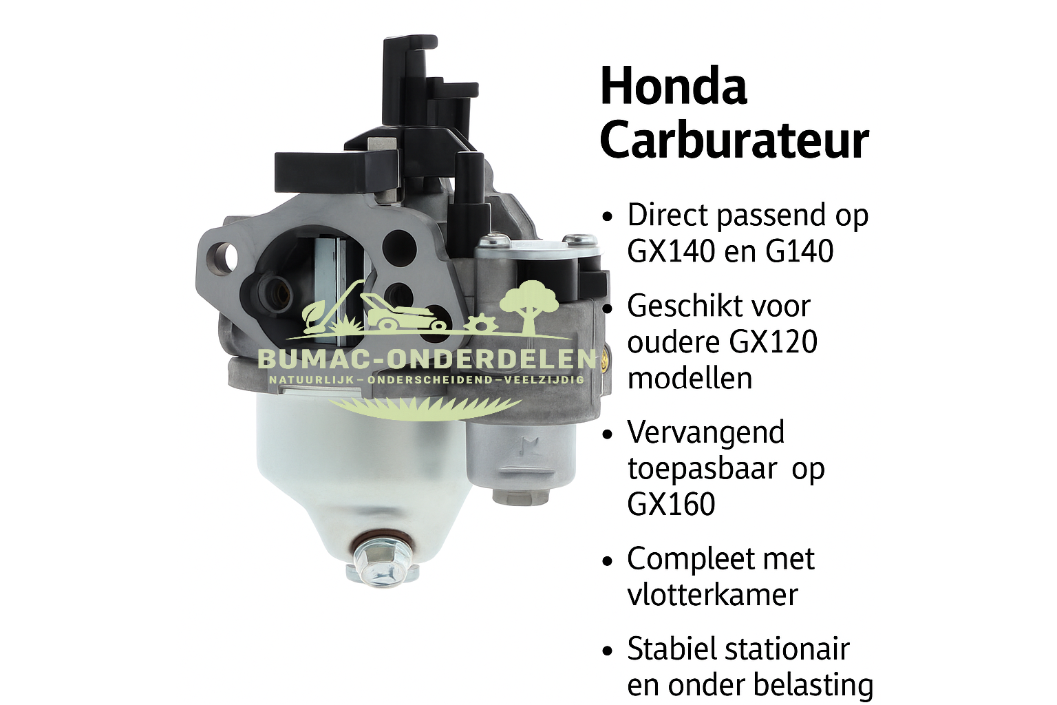 Honda carburateur onderdeel voor GX140 – G140 – GX120 (vroeg) en GX160 | Onderdeel