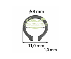 Dolmar Makita sprengring onderdeel zuigerpen 8 mm