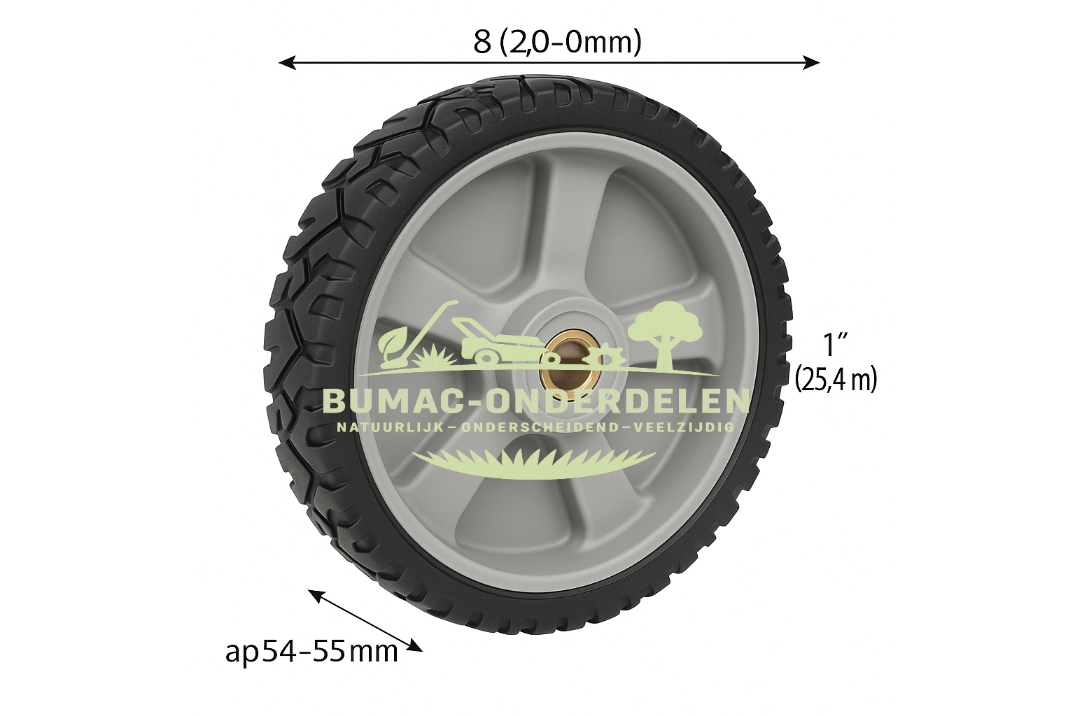 Honda compleet wiel 8 inch voor HR1950, HR2150 en HR2160 | Onderdeel
