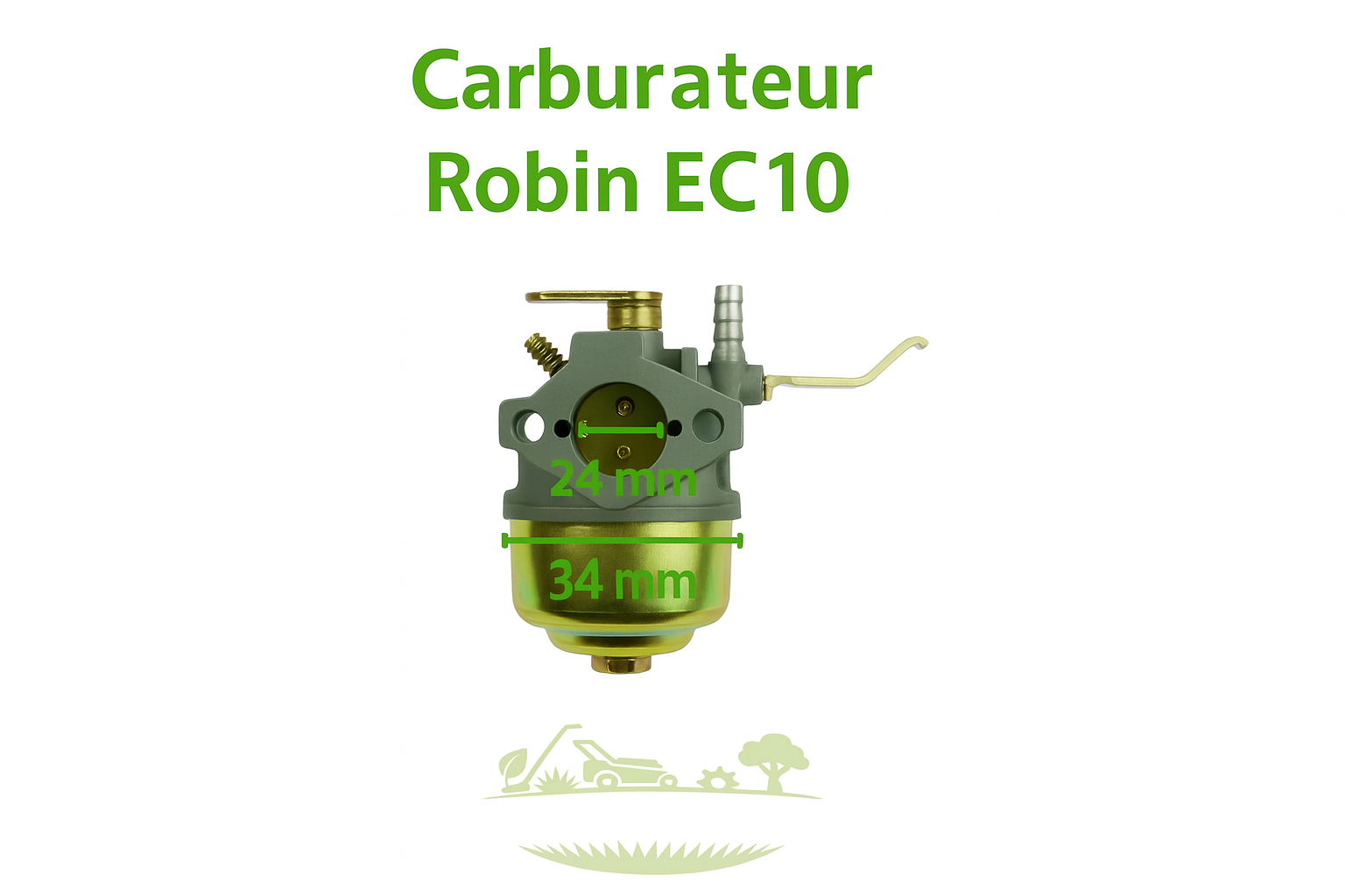 Carburateur passend voor Robin EC08, EC10 en EC12 motoren – geschikt voor trilplaten, trilstampers en bouwmachines | Onderdeel