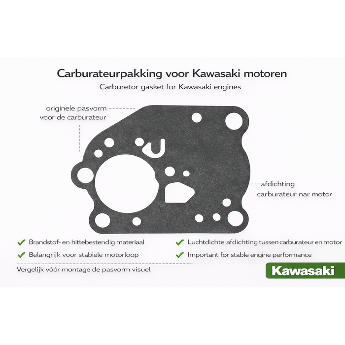 Carburateurpakking voor Kawasaki benzinemotoren | Onderdeel