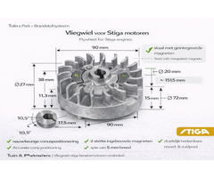 Vliegwiel onderdeel voor benzinemotoren