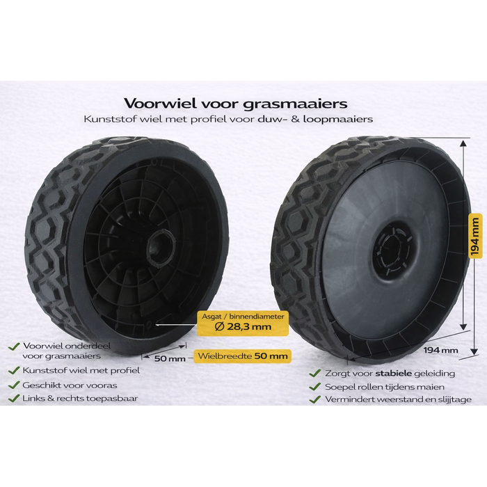 Voorwiel voor MOWOX grasmaaiers | Onderdeel