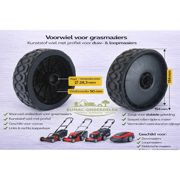 Voorwiel voor MOWOX grasmaaiers | Onderdeel