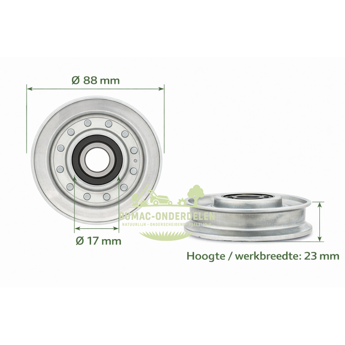 V-snaarpoelie met lager onderdeel voor EFCO zitmaaiers EF 104 EF 105 EF 106