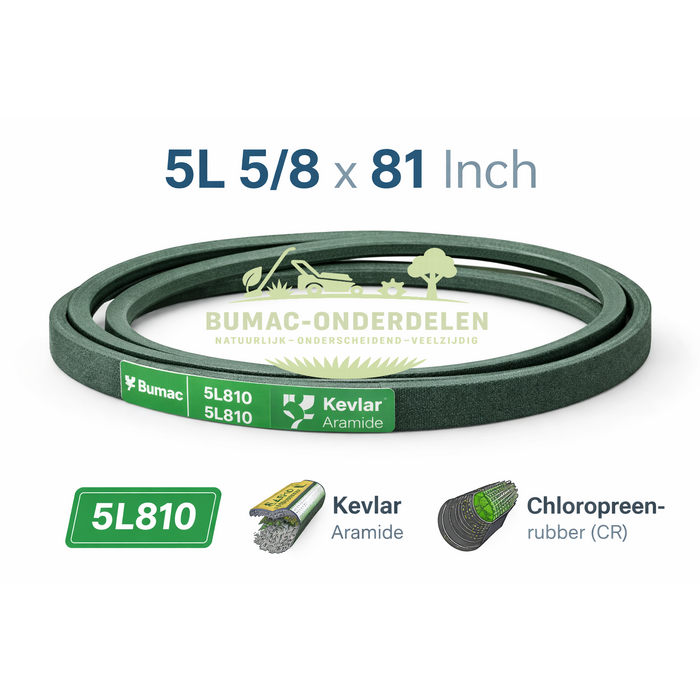 V-snaar 5L 5/8 inch x 81 inch Kevlar cord CR onderdeel