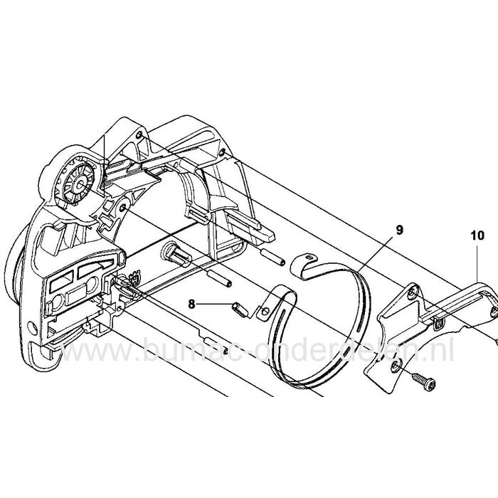 Remband voor Kettingrem van Husqvarna - Jonsered en Partner Kettingzaag 230 - 235 - 236 - 240 - CS2234 - CS2238 Husqvarna en Jonsered Motorzaag