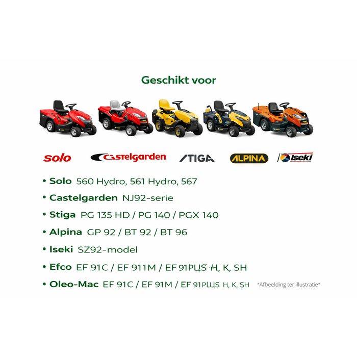 Castelgarden Stiga Alpina Iseki Efco Oleo-Mac maaidekbehuizing onderdeel 920 mm (36") achteruitworp vanaf 2007