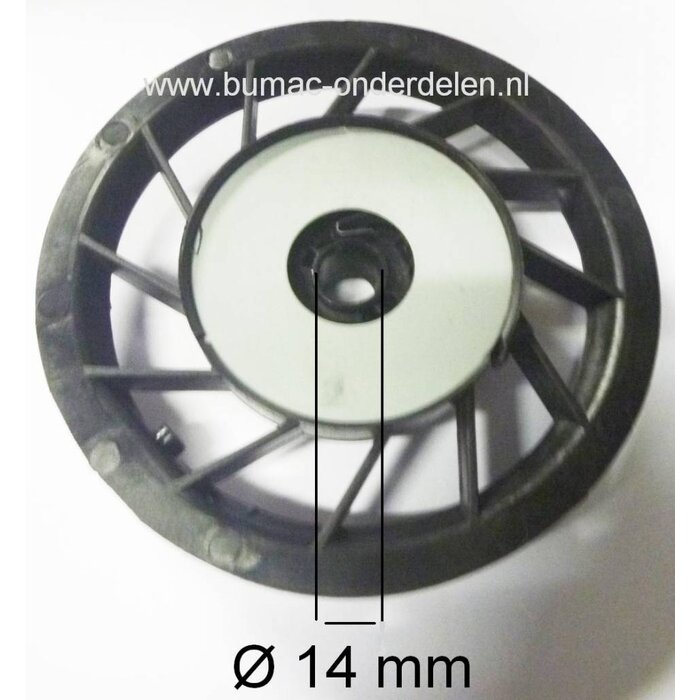 Startpouly met veer voor B&S Quantum - Max en Europe Motor - Koordpoelie - StarterPoelie Vervangt Briggs and Stratton