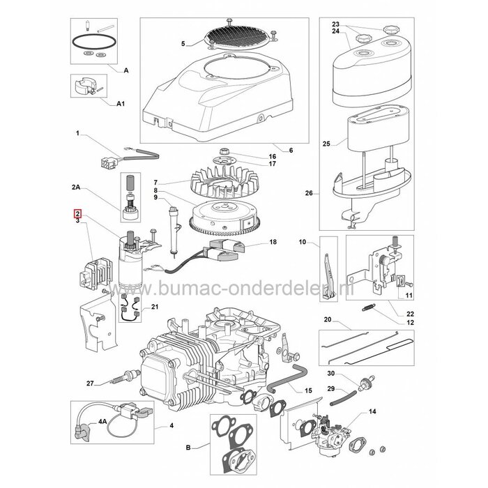 Startmotor voor GGP Motoren met 10 Tands Tandwiel, 12 t/m 16 PK, WM12 - WM12,5 - WM13,5 - WM14 - WM14,5 - TRE0701 - TRE0702 - TRE081 - TRE0801 Motor op Zitmaaiers - Frontmaaiers - Tuintrekkers, Elektrische Starter voor Castelgarden - Stiga - Mountfield -