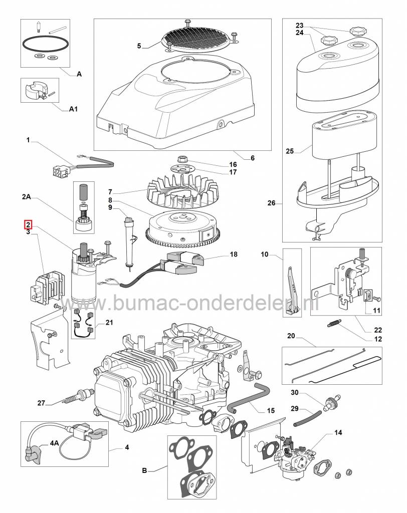Startmotor voor GGP Motoren met 10 Tands Tandwiel, 12 t/m 16 PK, WM12 - WM12,5 - WM13,5 - WM14 - WM14,5 - TRE0701 - TRE0702 - TRE081 - TRE0801 Motor op Zitmaaiers - Frontmaaiers - Tuintrekkers, Elektrische Starter voor Castelgarden - Stiga - Mountfield -