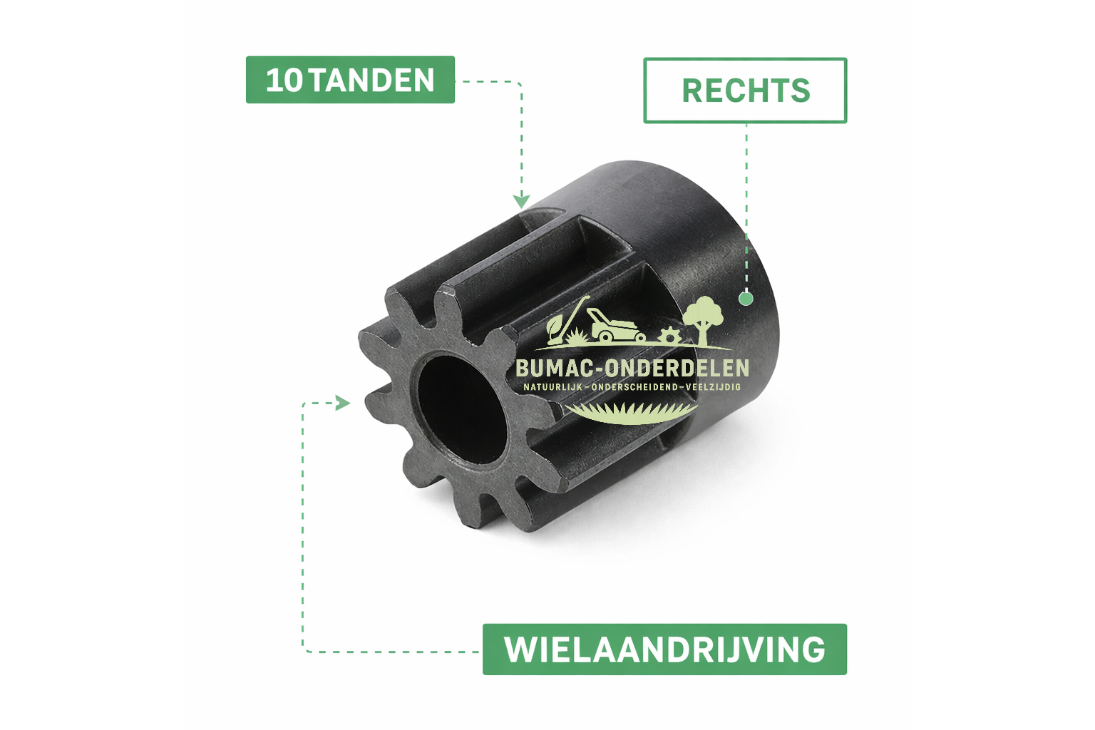 Aandrijftandwiel rechts 10 tanden STIHL RM 545.0 T RM 650.0 V RM 655.0 VS VIKING MB 545.0 T wielaandrijving