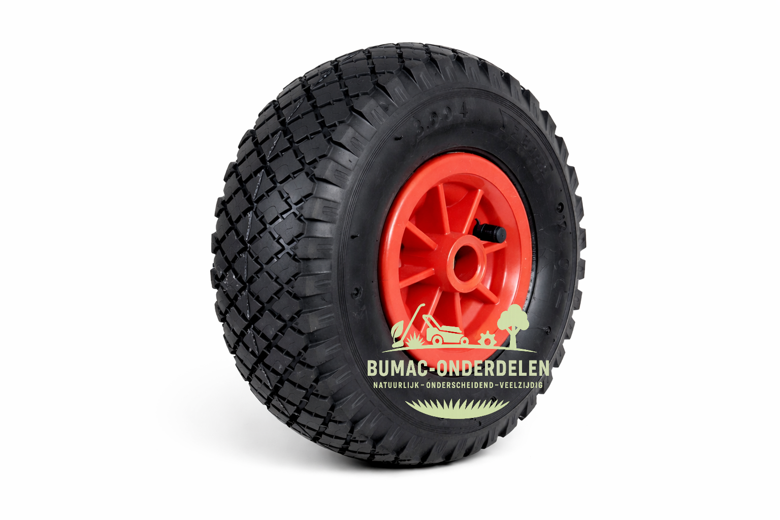 Luchtbandwiel 260 mm 3.00x4 (3.00-4 / 260x85) – kruiwagen wiel / universeel wiel – 20 mm as – 75 mm naaf – kunststof velg – 2PR