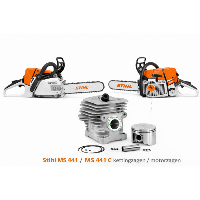 Stihl Stihl MS 441 / MS 441 C cilinder met zuiger Ø50 mm origineel onderdeel voor kettingzaag en motorzaag