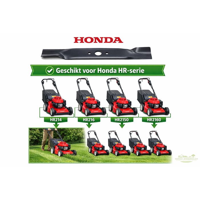 Honda Honda HR214 HR216 HR2150 HR2160 Super High Lift Extra High Lift maaimes grasmaaiermes maaiblad onderdeel 525 mm