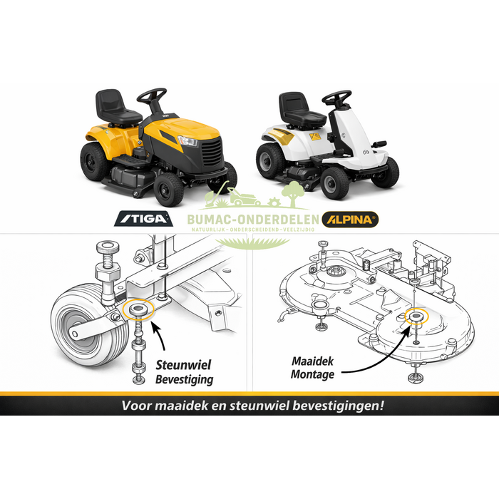 Carrosseriering sluitring onderlegschijf M8 8.4×24×2 onderdeel Stiga Castelgarden Mountfield Alpina steunwiel maaidek