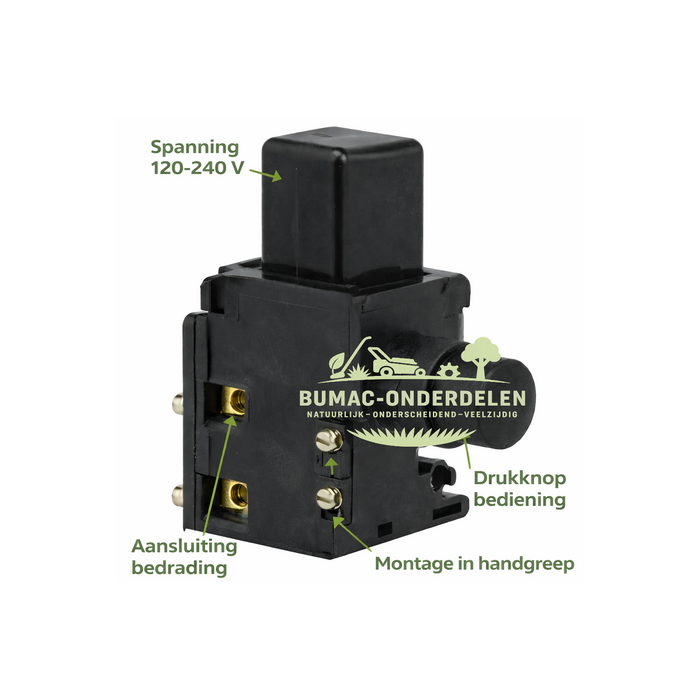 Stihl Schakelaar onderdeel voor Stihl elektrische kettingzaag E120, E140, E140Q, E160, E180C, MSE140C, MSE160C en MSE180C