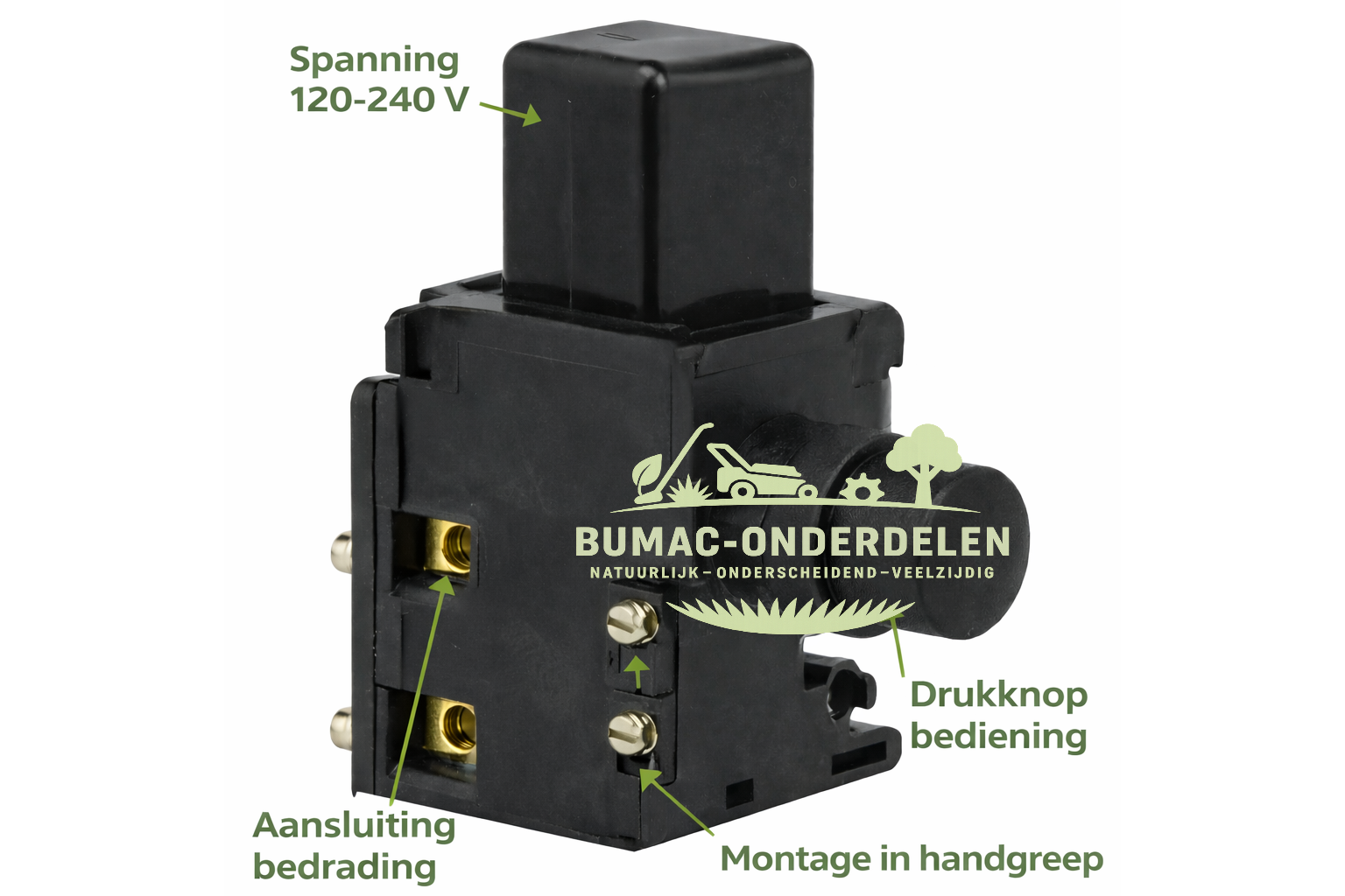 Stihl Schakelaar onderdeel voor Stihl elektrische kettingzaag E120, E140, E140Q, E160, E180C, MSE140C, MSE160C en MSE180C