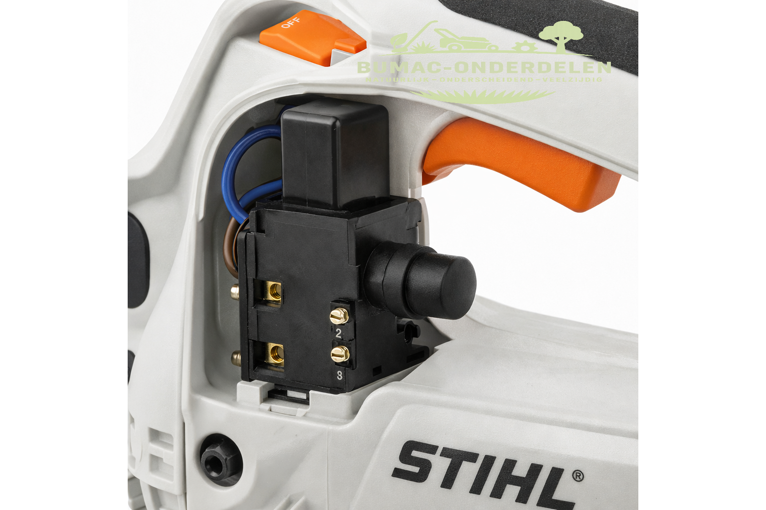 Stihl Schakelaar onderdeel voor Stihl elektrische kettingzaag E120, E140, E140Q, E160, E180C, MSE140C, MSE160C en MSE180C