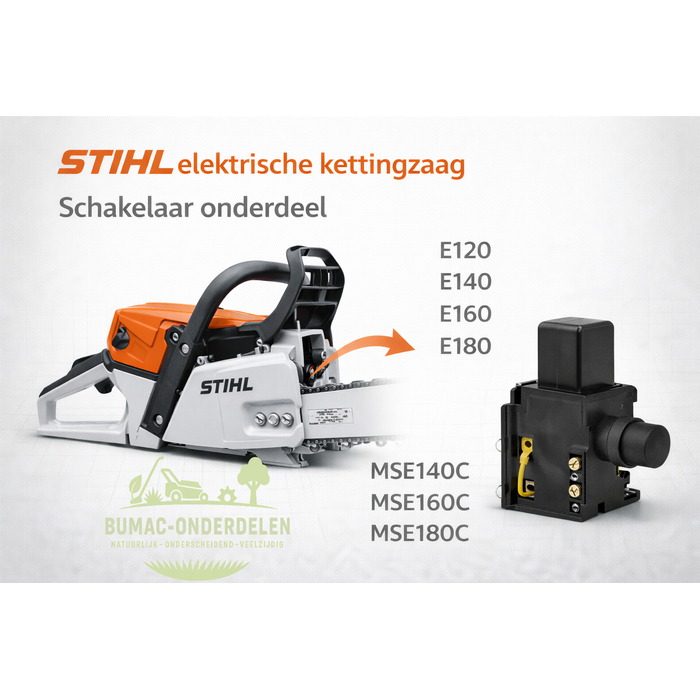 Stihl Schakelaar onderdeel voor Stihl elektrische kettingzaag E120, E140, E140Q, E160, E180C, MSE140C, MSE160C en MSE180C