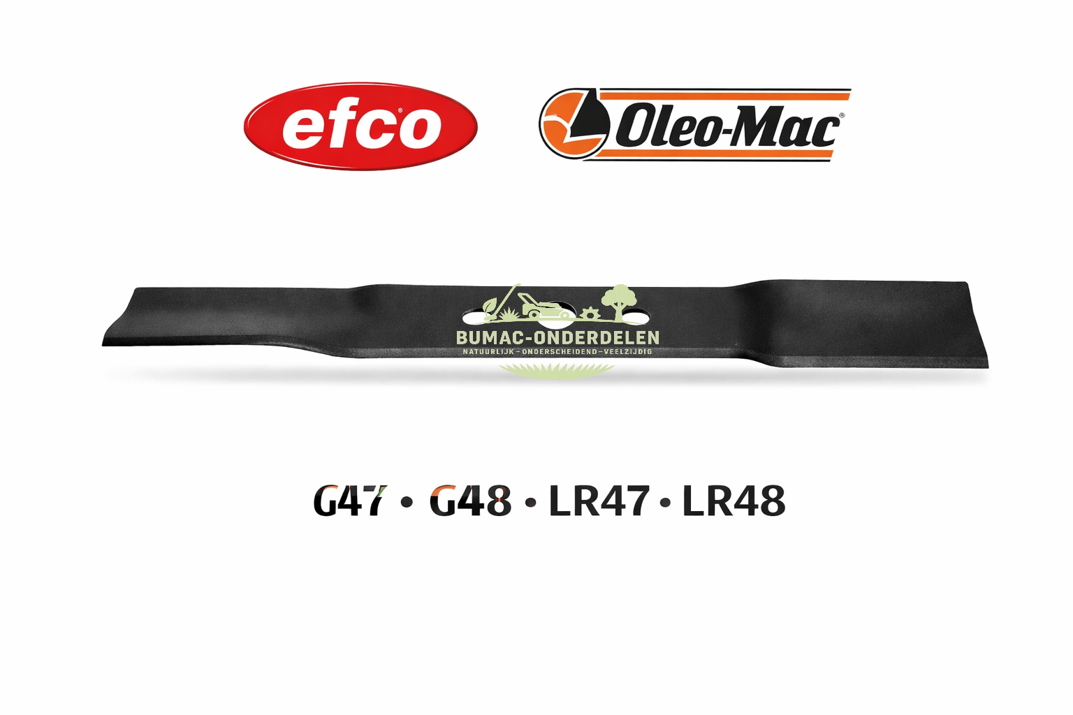 Maaimes onderdeel 455 mm voor Efco G47 G47A G47TAS G47X G48 G48PB en Efco LR47 LR47PB LR48 Oleo-Mac grasmaaiers