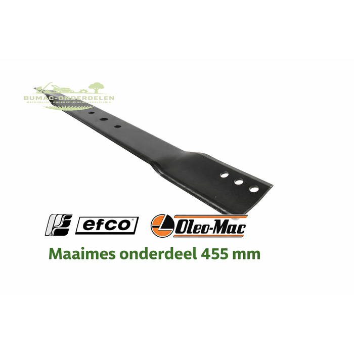 Maaimes onderdeel 455 mm met extra gaten voor Efco LR47 LR47PB LR48 en Oleo-Mac G47 G47A G47TAS G47X G48 G48PB grasmaaiers