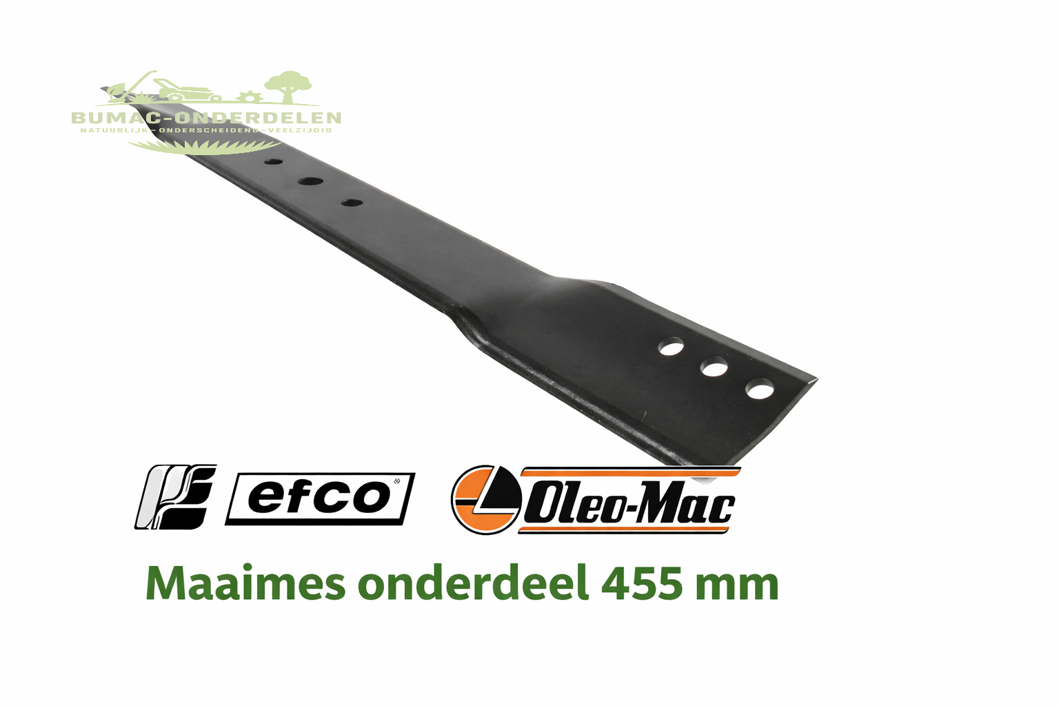Maaimes onderdeel 455 mm met extra gaten voor Efco LR47 LR47PB LR48 en Oleo-Mac G47 G47A G47TAS G47X G48 G48PB grasmaaiers