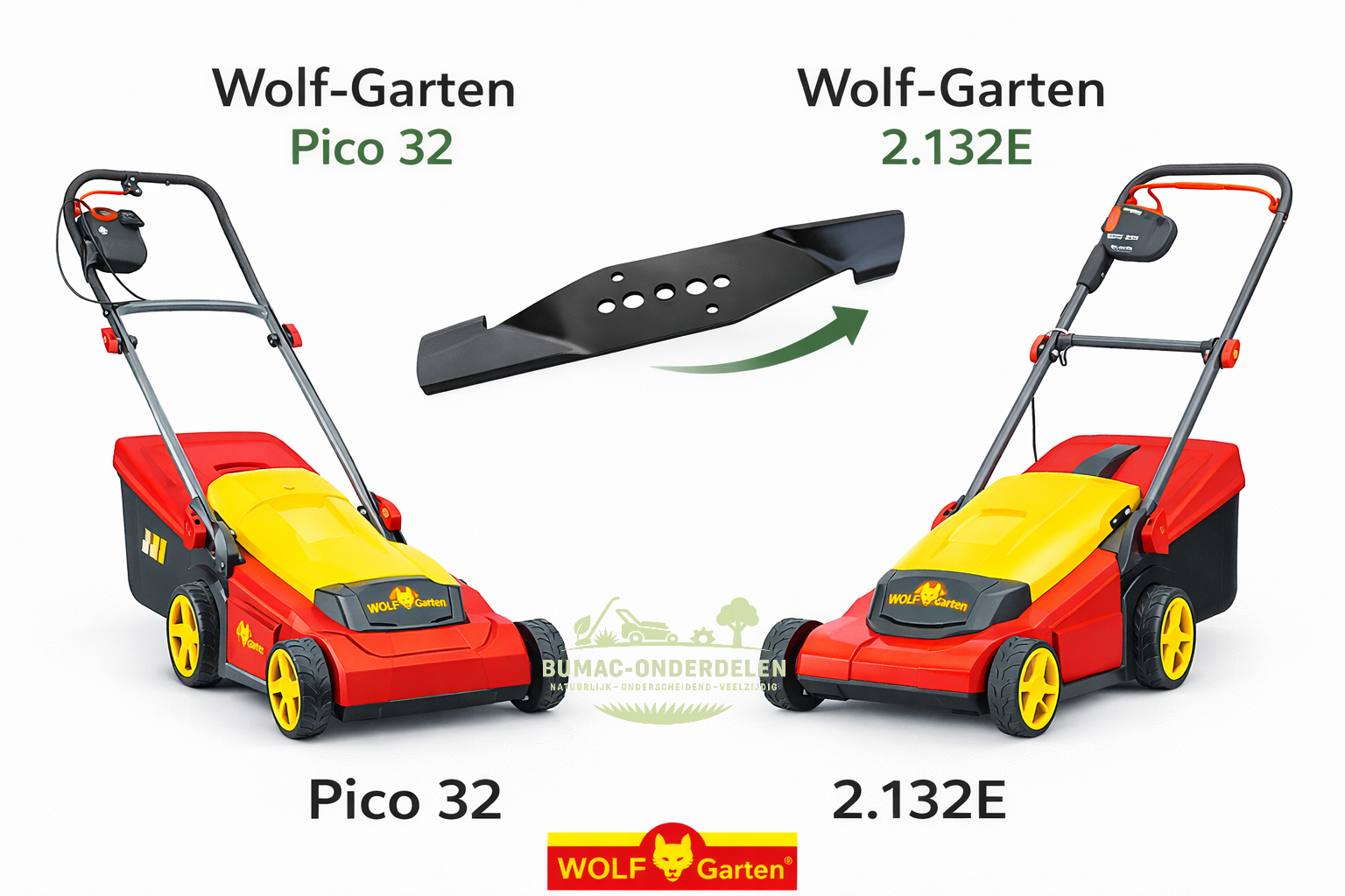 Wolf-Garten Maaimes onderdeel 320 mm voor Wolf-Garten Pico 32 en 2.132E grasmaaiers