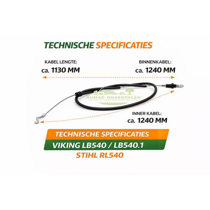 Stihl Verticuteermachine kabel onderdeel Viking LB540 LB540.1 RL540