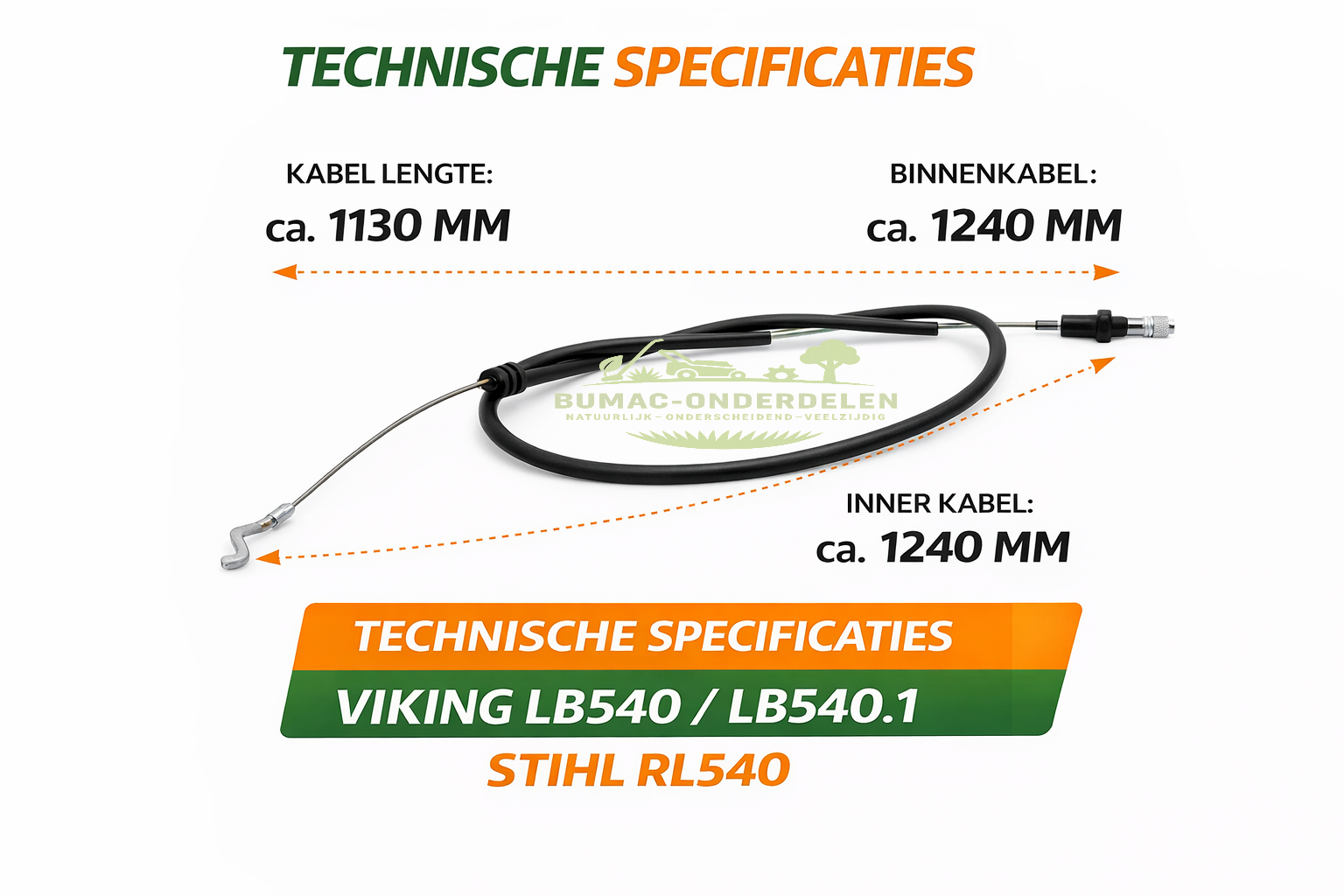 Stihl Verticuteermachine kabel onderdeel Viking LB540 LB540.1 RL540