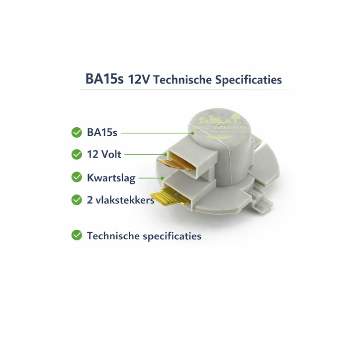 Lampfitting onderdeel BA15s 12V kwartslag zitmaaier MTD YardMan Cub Cadet Troy-Bilt koplamp fitting