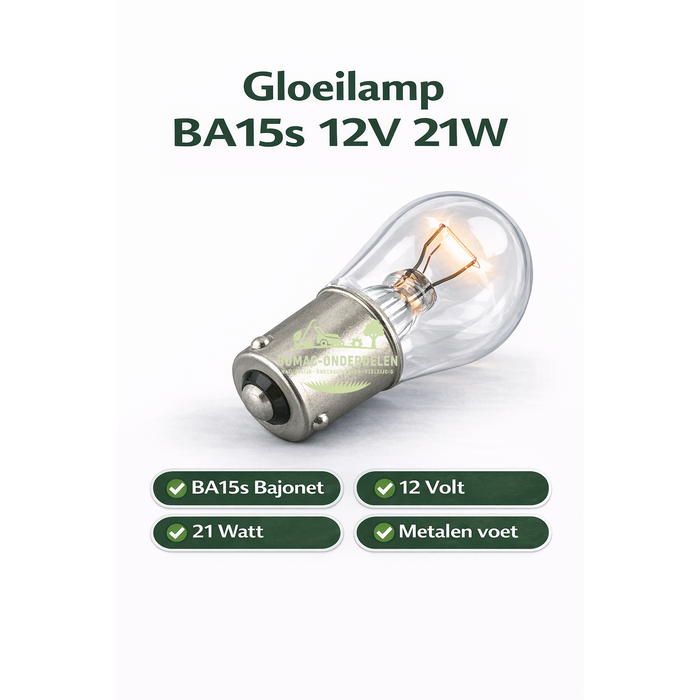 Gloeilamp 12V-21/5W Fitting BAY15d Vermogen 21/5 Watt Type P21/5W ECE-Norm E2 Peertje voor Knipperlicht, Remlicht, Mistachterlicht, Achteruitrijverlichting, Verlichting Auto, Trekker, Aanhanger, Shovel, Hijskraan, Verlichtingsbalk - Copy
