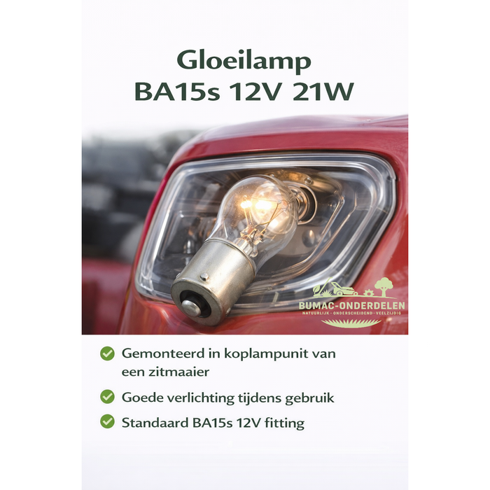 Gloeilamp 12V-21/5W Fitting BAY15d Vermogen 21/5 Watt Type P21/5W ECE-Norm E2 Peertje voor Knipperlicht, Remlicht, Mistachterlicht, Achteruitrijverlichting, Verlichting Auto, Trekker, Aanhanger, Shovel, Hijskraan, Verlichtingsbalk - Copy