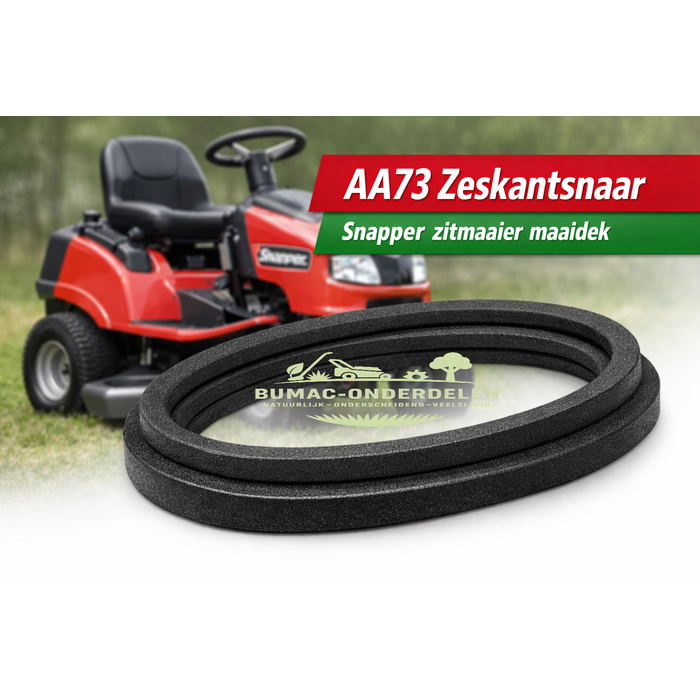 Zeskantsnaar AA73 Snapper zitmaaier maaidek snaar 25 26 28 30 33 inch aandrijving messen 7–14 serie onderdeel