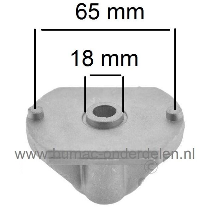 Meshouder zitmaaier maaidek asgat 20 mm onderdeel waar het mes op zit Castelgarden Stiga Honda Viking Mountfield Dolmar TM98 TM102 TM122 Twin-Cut
