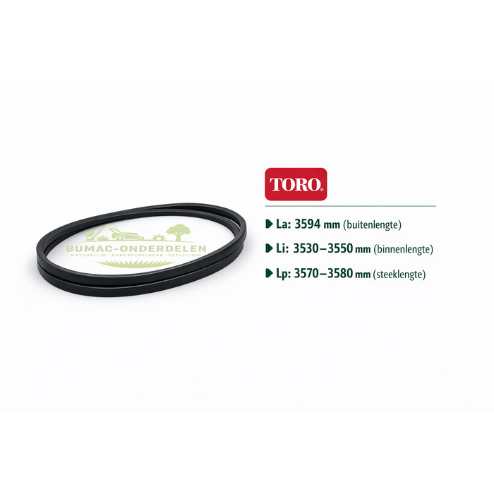 V-snaar mesaandrijving Toro TimeCutter MR5075T SS5000 SS5060 MX5075T 50 inch zijuitworp maaidek aandrijfriem messen 127 cm zeroturnmaaier onderdeel