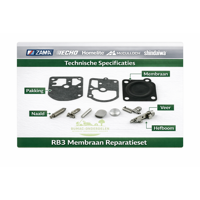 Zama RB3 membraan reparatieset carburateur onderdeel RB-3 RB03 C1S carburateurs Echo SRM Homelite McCulloch Shindaiwa