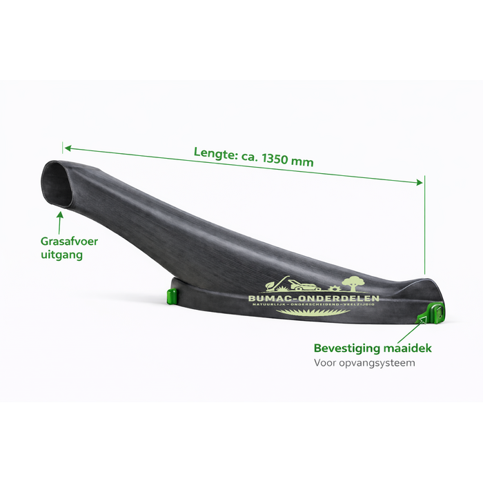 Uitworpkanaal voor Cub Cadet LR1 MR76, Cub Cadet LR1 NR76, Cub Cadet LR2 MR76, Cub Cadet LR2 NR76, MTD Minirider 60 RDE, MTD Minirider 76 RDE, MTD Smart Minirider 60, MTD Smart Minirider 76, Yard-Man Minirider 76, Bolens Minirider 76